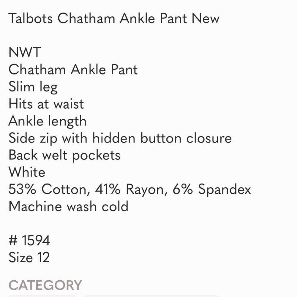 Bundle Talbots Chatham Ankle Pants in 3 colors - Picture 10 of 10